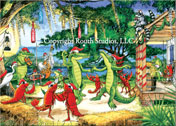 Louisiana Cajun Fais-do-do Christmas cards